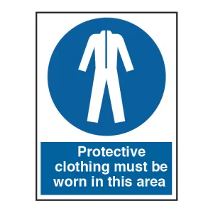 Protective Clothing Must Be Worn in This Area PPE Sign