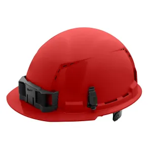 Red Front Brim Vented Hard Hat w/6pt Ratcheting Suspension - Type 1, Class C