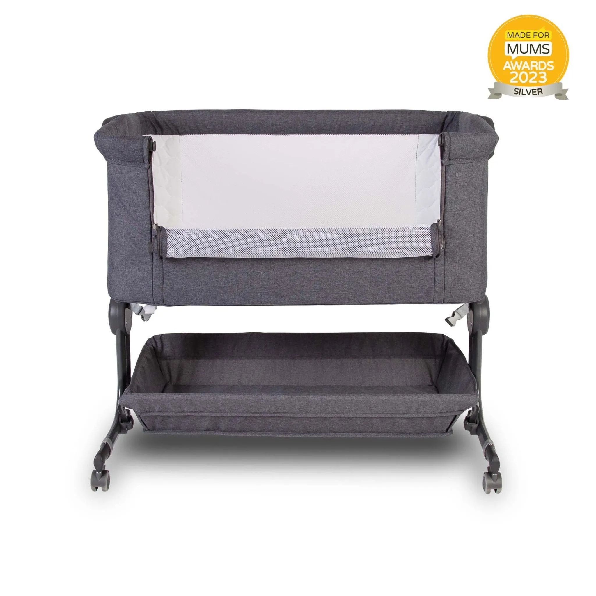 Red Kite Cozysleep Bedside Crib Grey