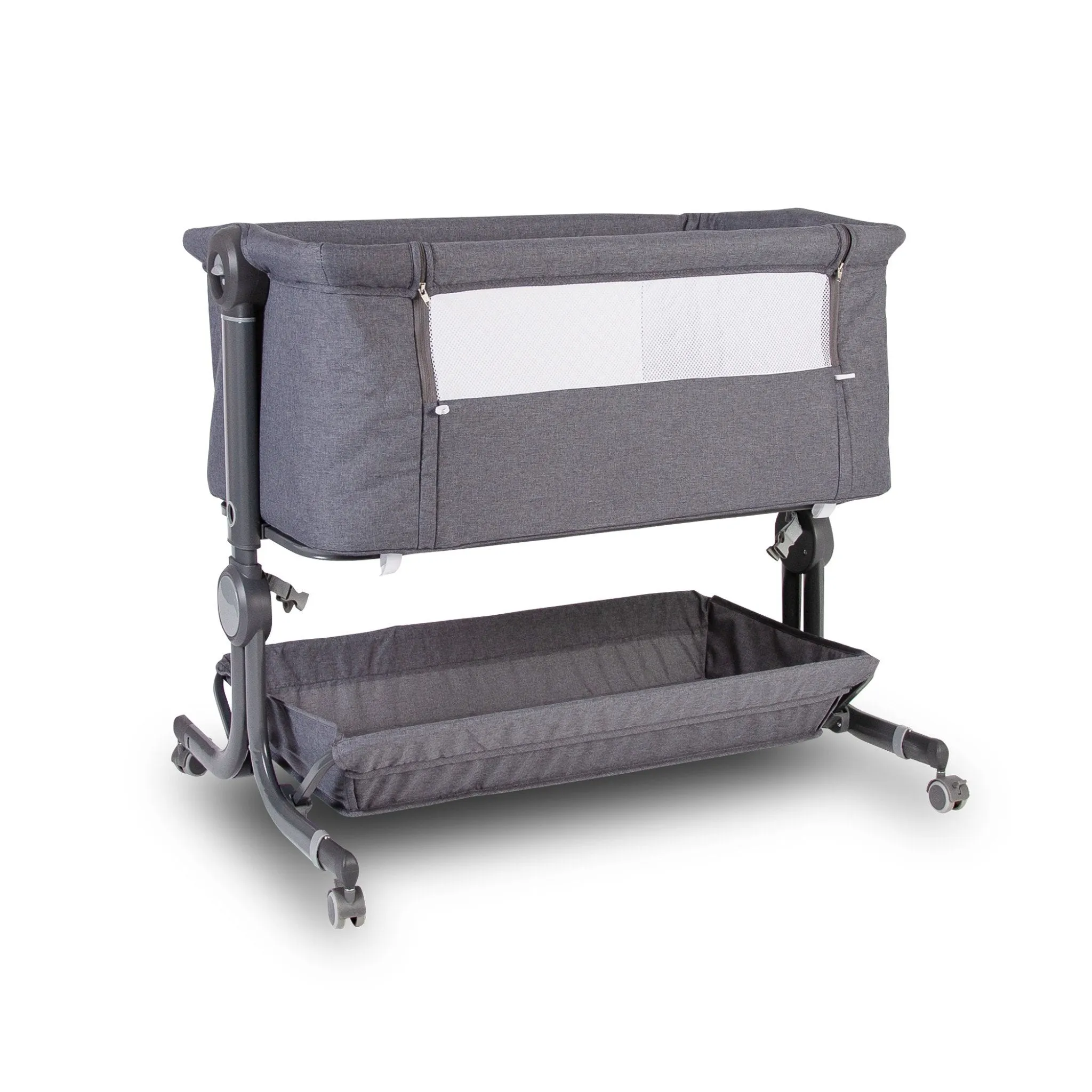 Red Kite Cozysleep Bedside Crib Grey