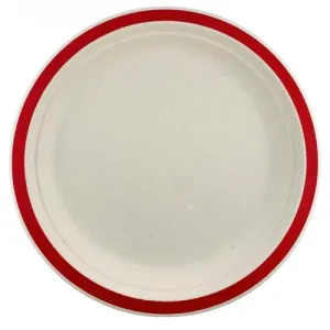 Red Sugarcane Plate 180MM 10pk