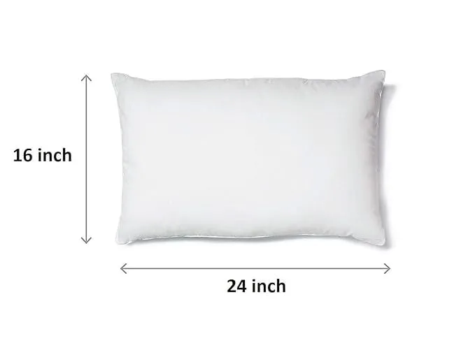 Rubi Creation Polycotton Extra Soft White Pillows | Pillows for Sleeping White - Set of 2 (Size - 16x24 Inches Or 40x60 cm) Pack of 2 | Relaince Fabric