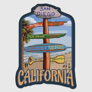 SAN DIEGO DESTINATION SIGN - decal/sticker