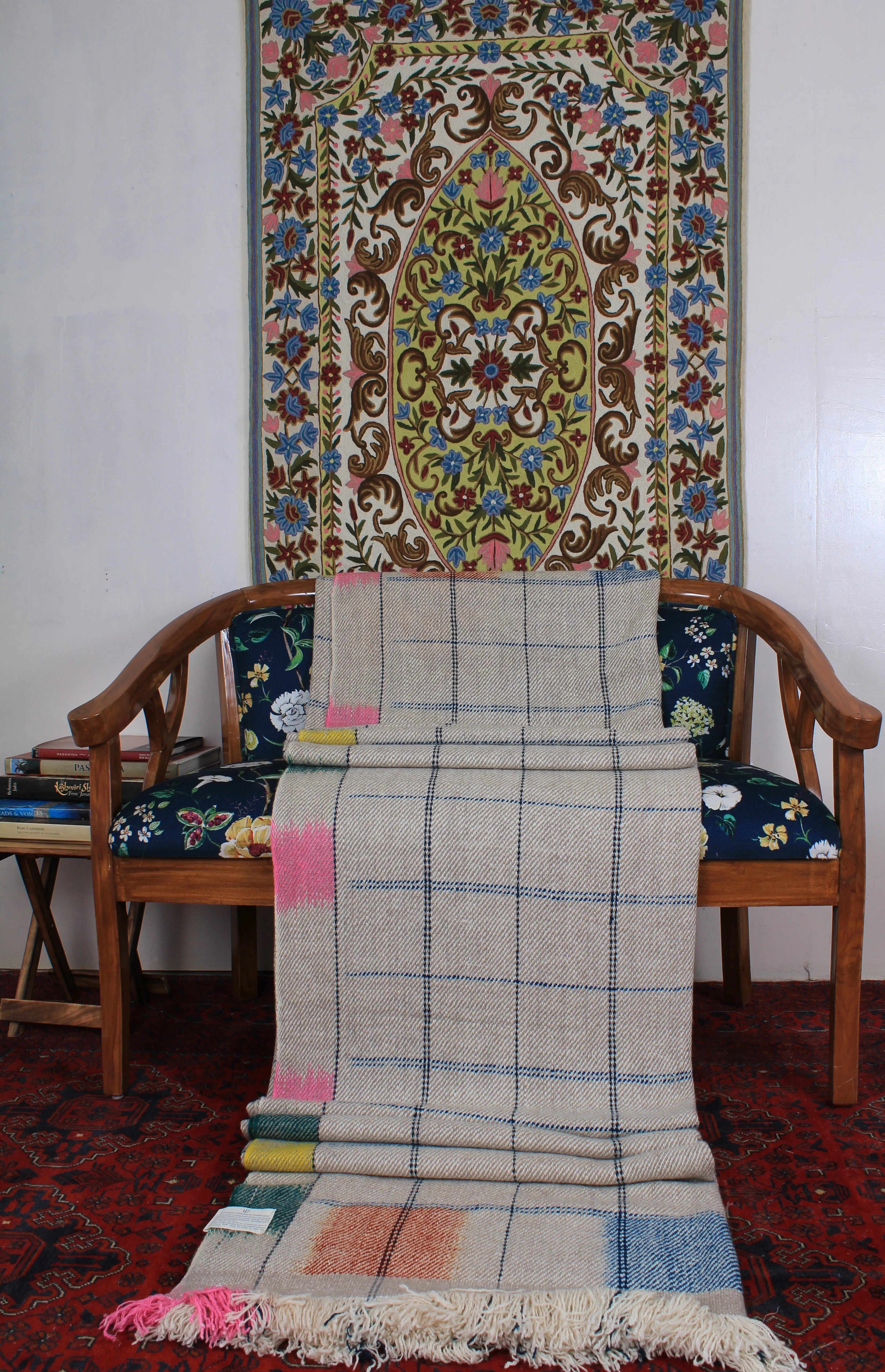 Shiffat Ikat Dyed Pashmina Double Blanket