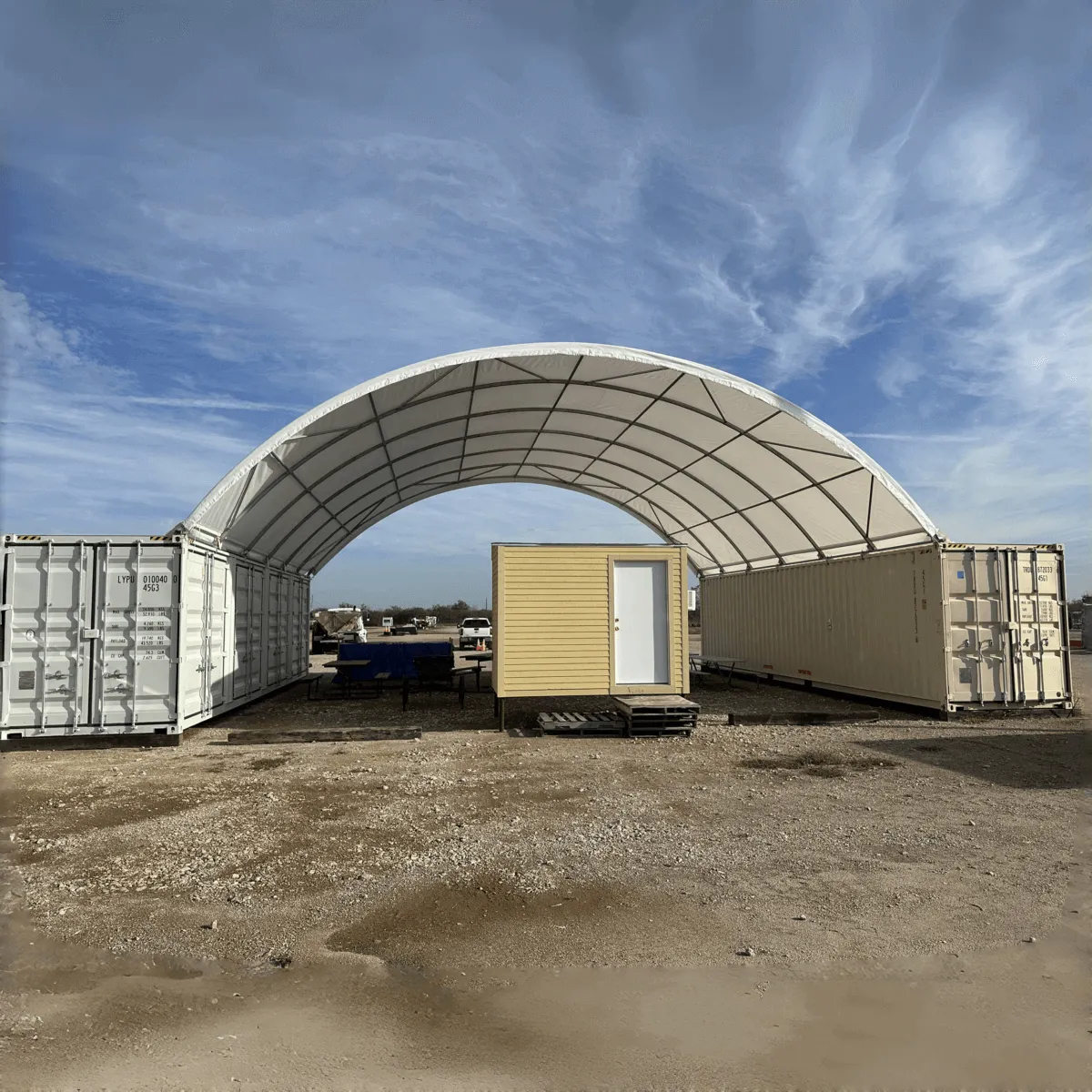 Shipping Container Canopy Shelter 40'x40'x13'