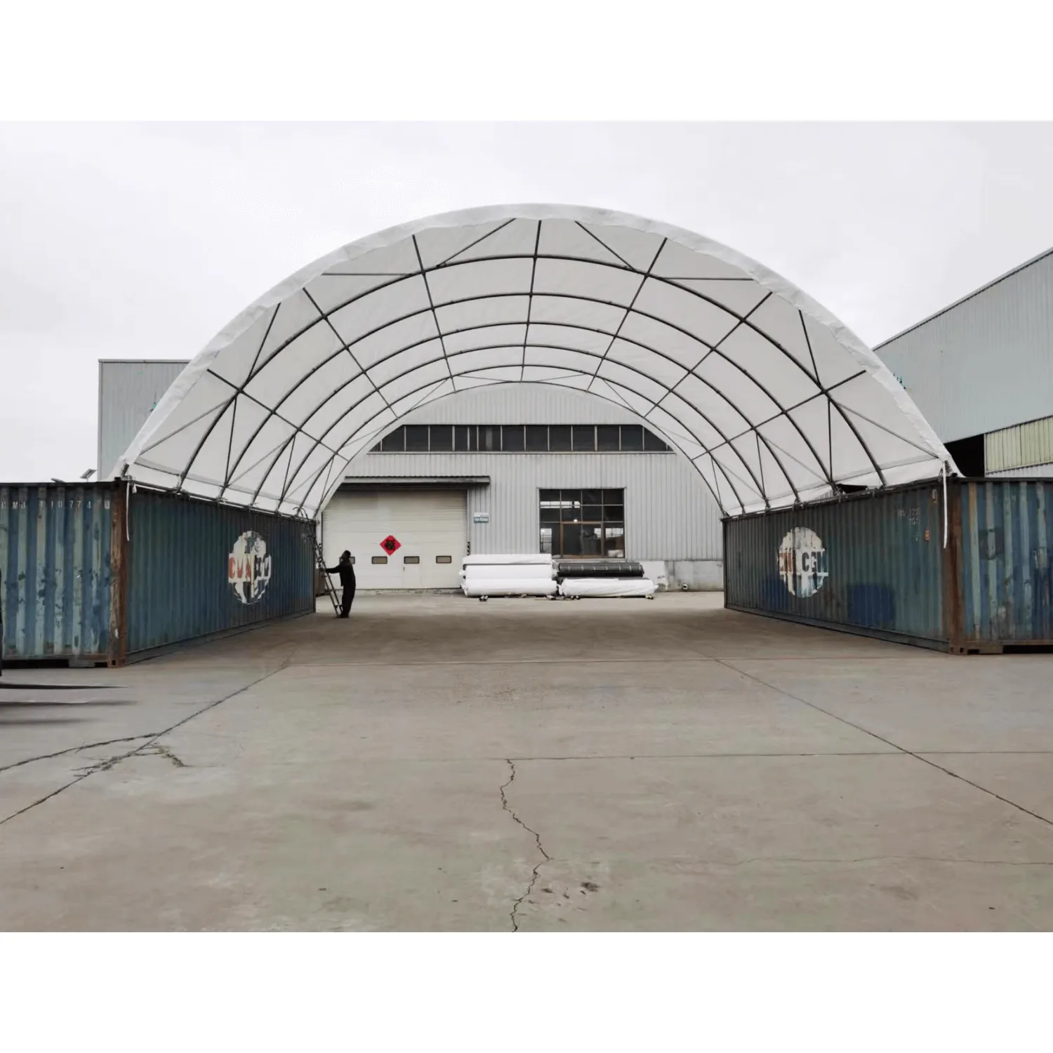 Shipping Container Canopy Shelter 40'x40'x13'