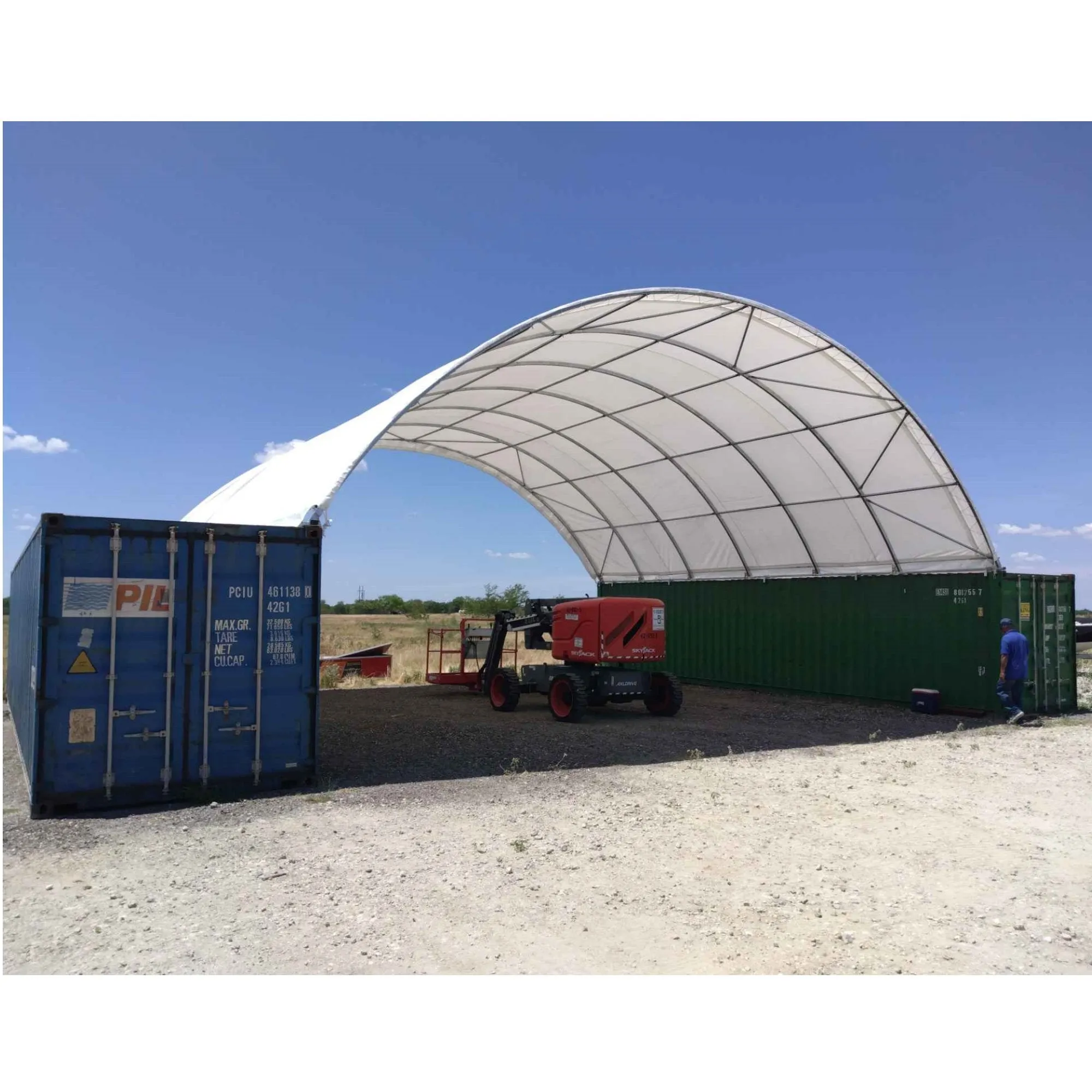 Shipping Container Canopy Shelter 40'x40'x13'