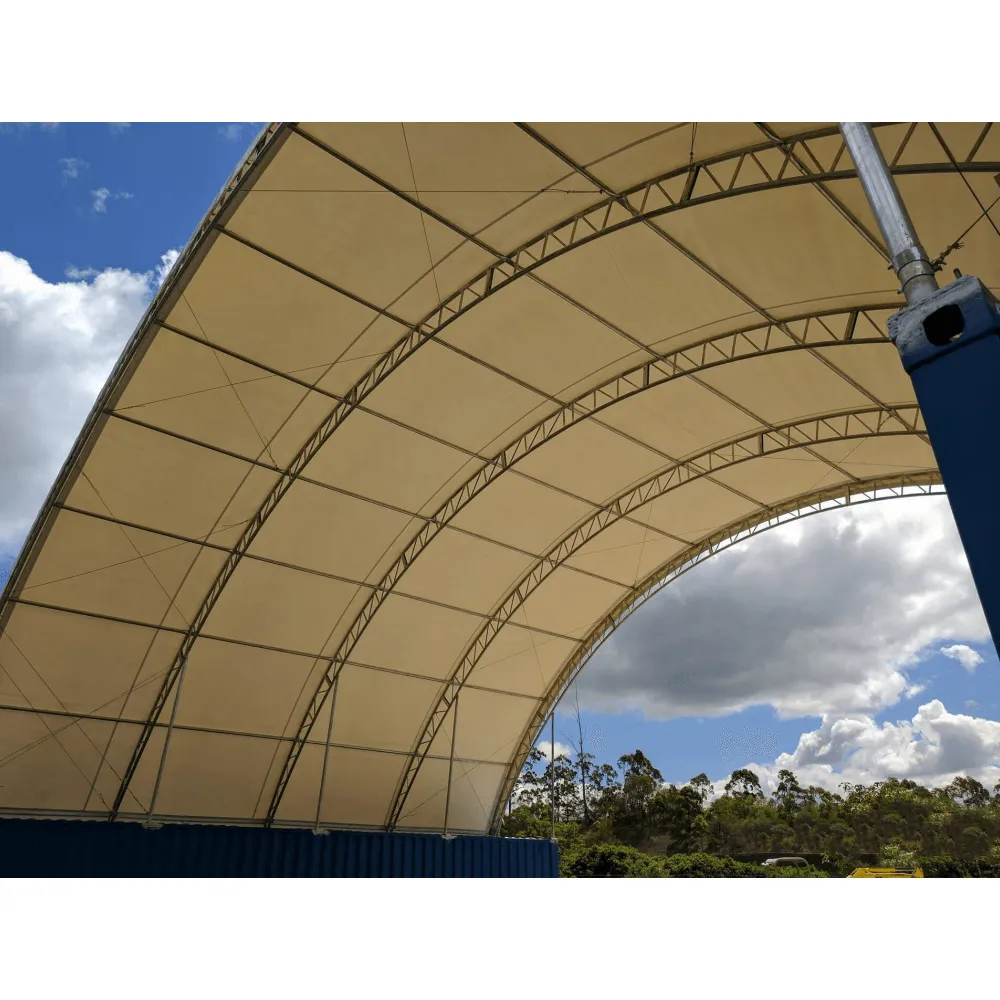 Shipping Container Canopy Shelter Double Truss 40'x40'x15', Outside