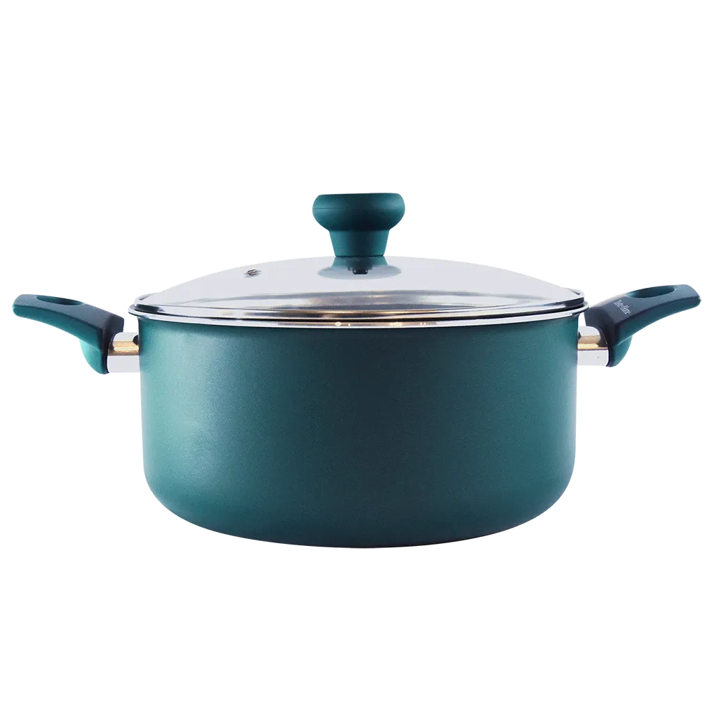 TC145A 5 Quart NonStick Aluminum Dutch Oven with Lid by Taste of Home