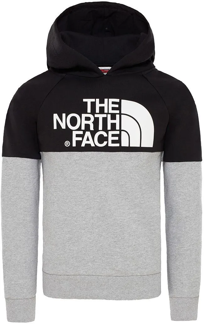 The North Face Kids Drew Peak Raglan Hoody Grey Heather Black