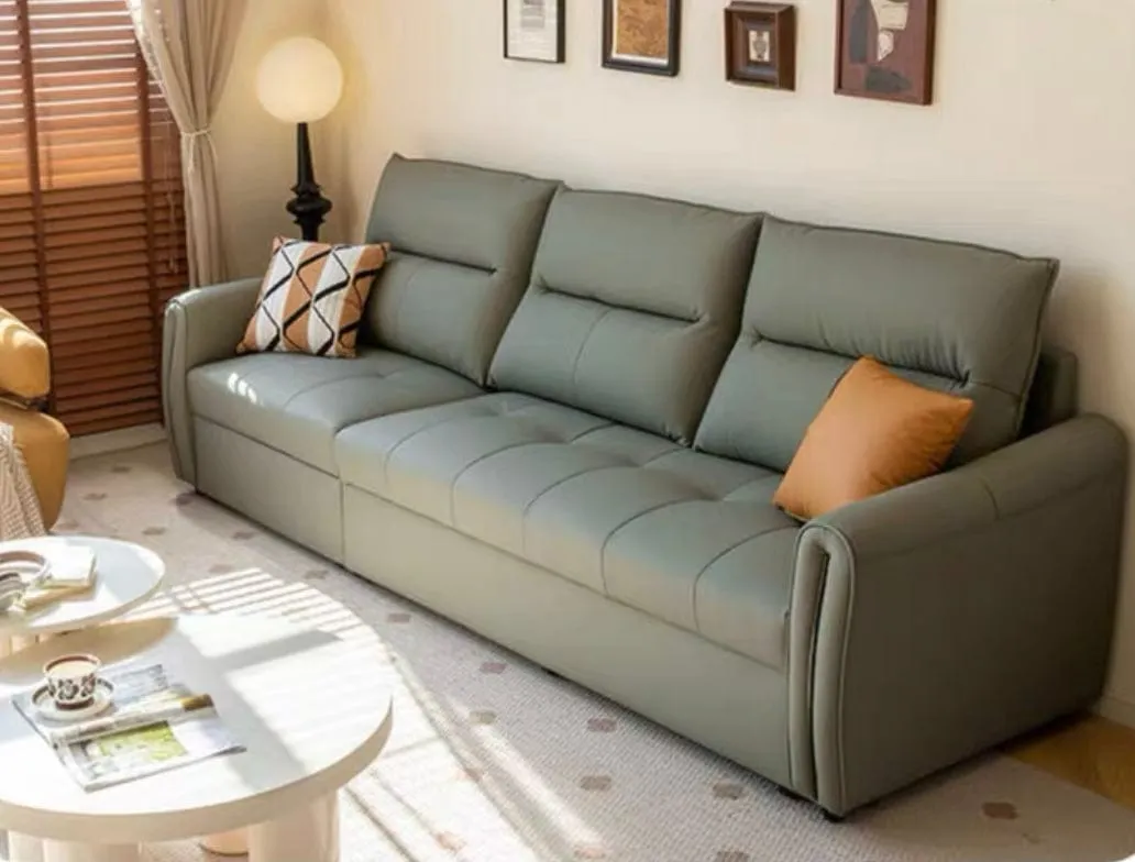 Tris Scratch Resistant Leather Sofa Bed