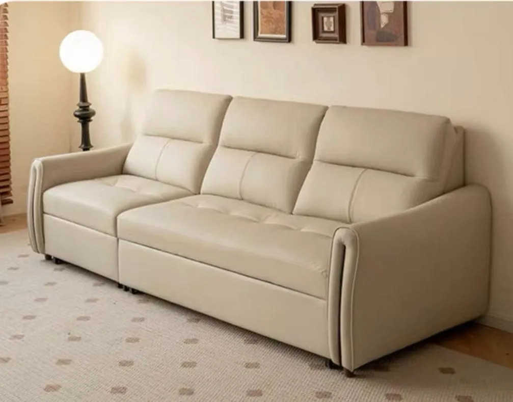 Tris Scratch Resistant Leather Sofa Bed