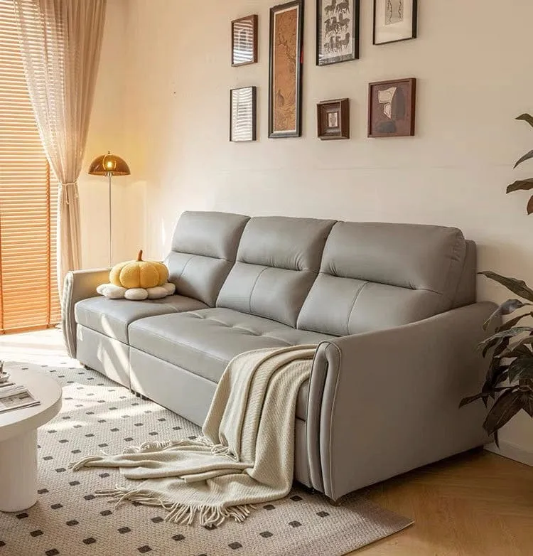 Tris Scratch Resistant Leather Sofa Bed