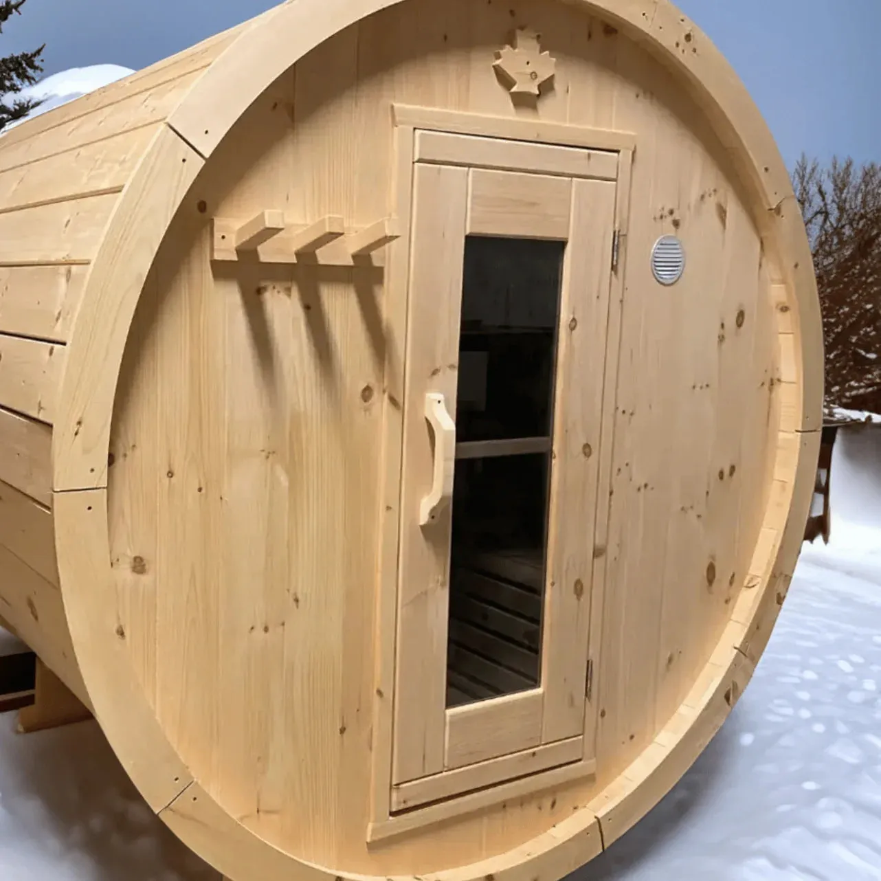 True North Canadian Made 8 Person 10' Long Outdoor Traditional Barrel Sauna