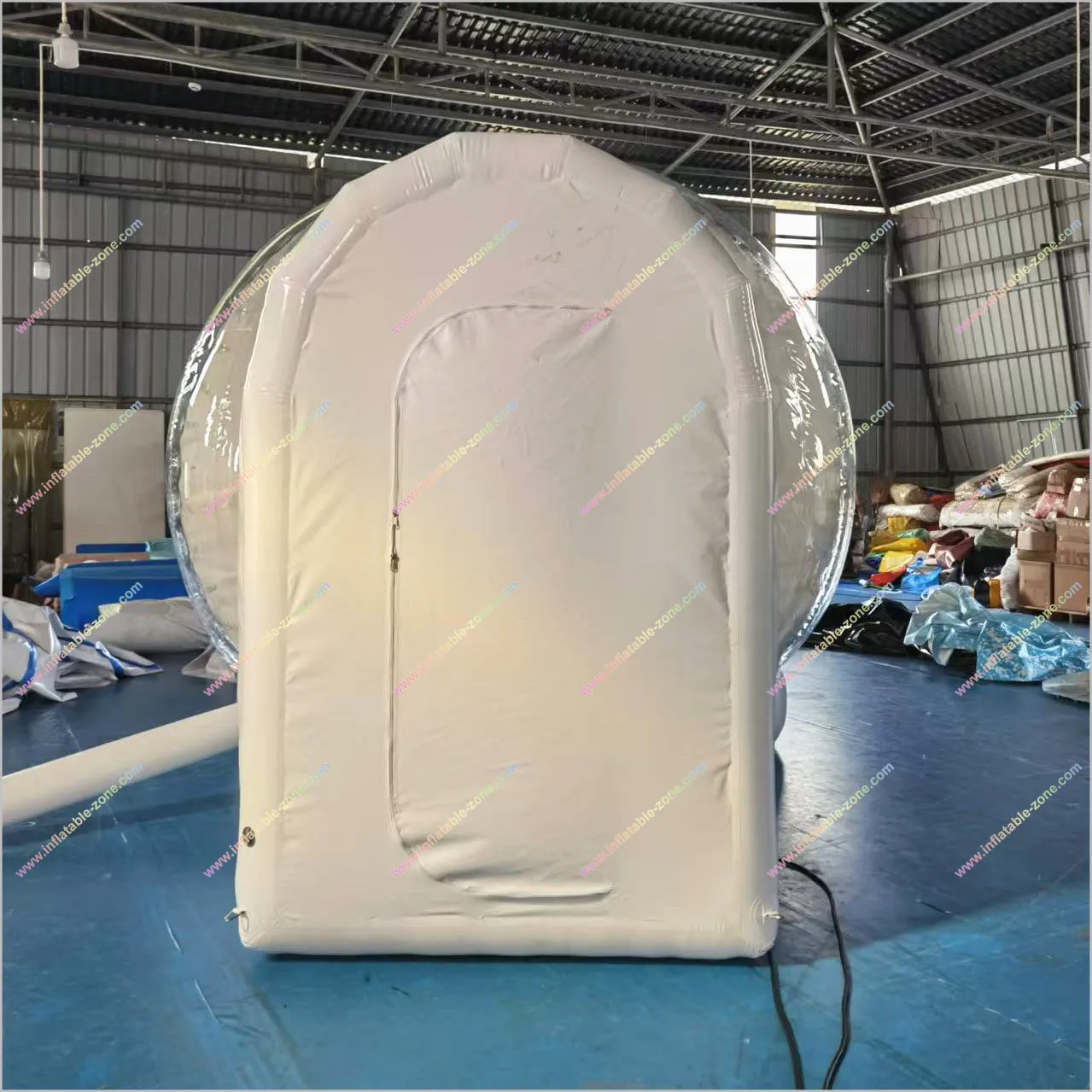 White Snow Globe Inflatable Christmas Decorations Blow Up Dome Tent Snow Globes For Sale