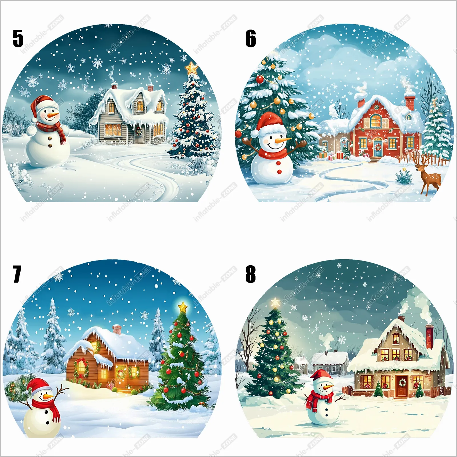 White Snow Globe Inflatable Christmas Decorations Blow Up Dome Tent Snow Globes For Sale